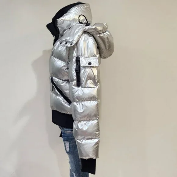 π₯HOT ITEM!π₯SAM. Bungalow Puffer Jacket in Glossy Metallic Silver - Picture 11 of 16